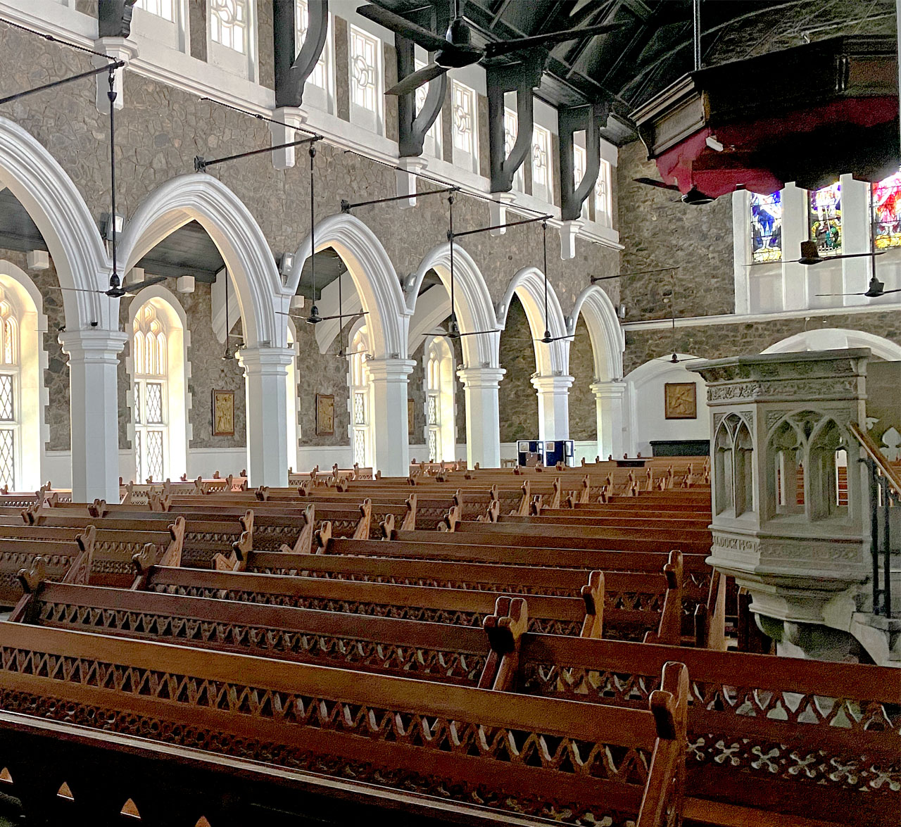 Interior of the church nave